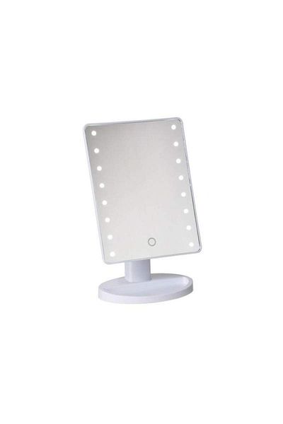 SIKS ® white make-up mirror with 16 LEDs, ON/OFF switch