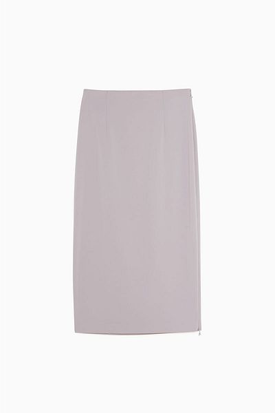 Patrizia Pepe SIMPLE MIDI SKIRT - PATRIZIA PEPE - GREY, 38