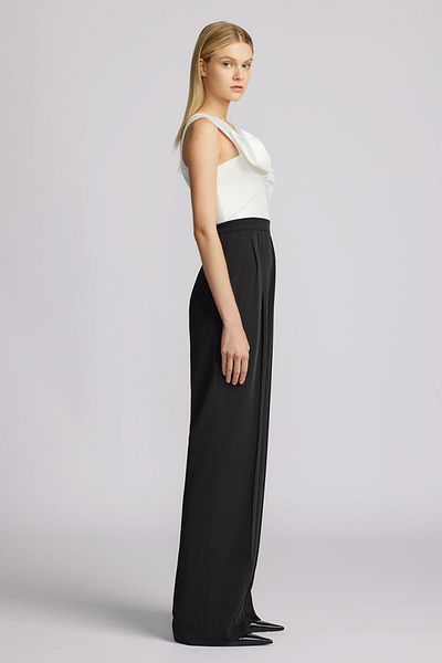 ZAC POSEN OFF-SHOULDER JUMPSUIT - ZAC POSEN - BLACK, 36