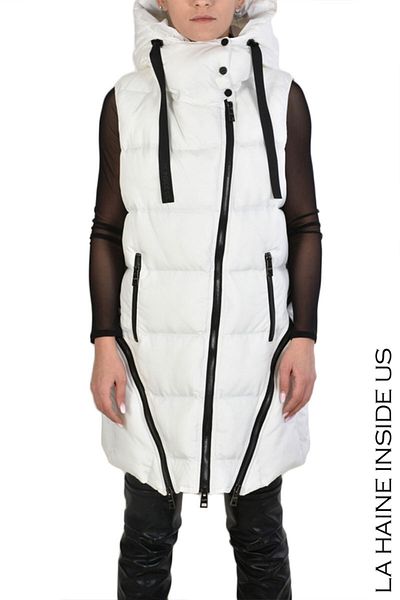La Haine Inside Us WOMEN'S ASYMMETRIC TEETSI VEST - LA HAINE INSIDE US - WHITE, M