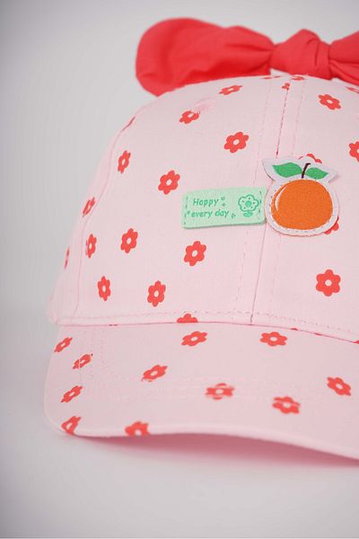 MİNİKO KİDS Kitty Baby Girl 1-3 Years Bow Model Flower Hat