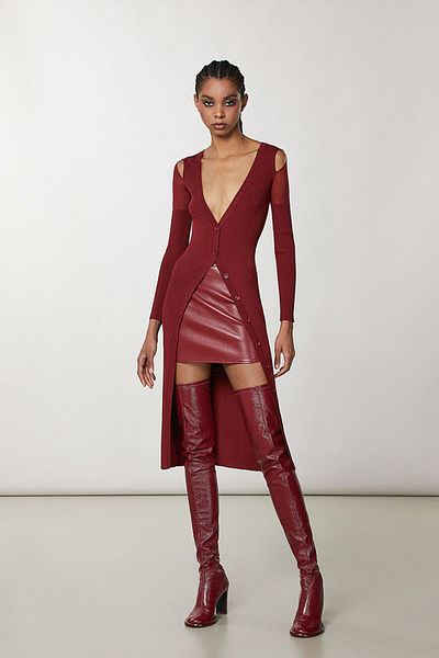 Patrizia Pepe ESSENTIAL MINI SKIRT - PATRIZIA PEPE - RED, 40