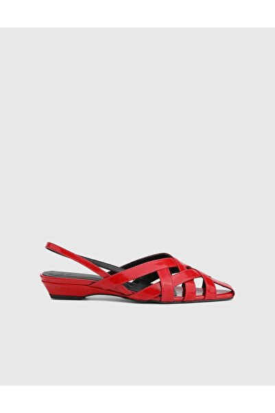 İLVİ Machu Rugan Deri Kırmızı Kadın Sandalet