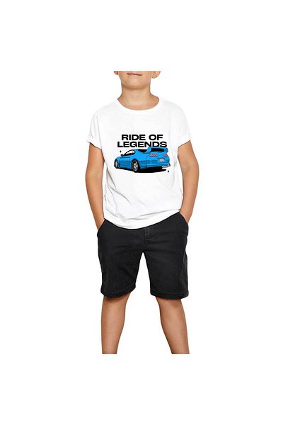 Z zepplin Toyota Supra Ride of Legends White Kids T-Shirt