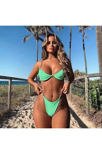 WildFashion 2-piece swimsuit with gold metal chain SW2531-41