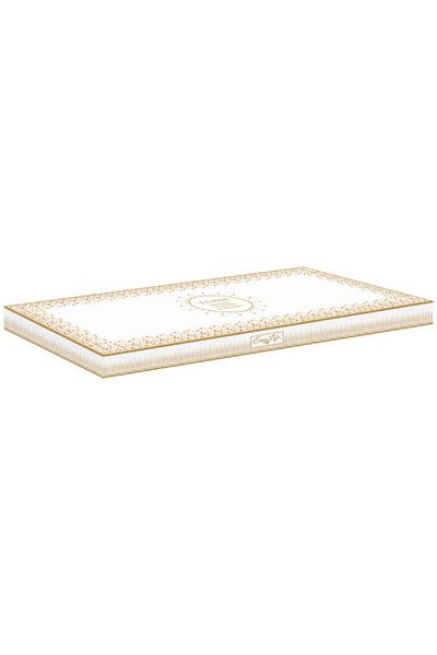 EasyLife legant Design Rectangular Shaped Serving Platter White and Gold 35 x 15cm