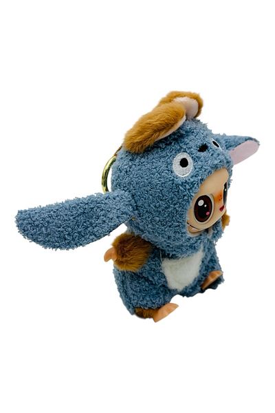BaoBao Labubu plus albastru 18cm – jucarie moale costumata in animalut dragalas, BaoBao