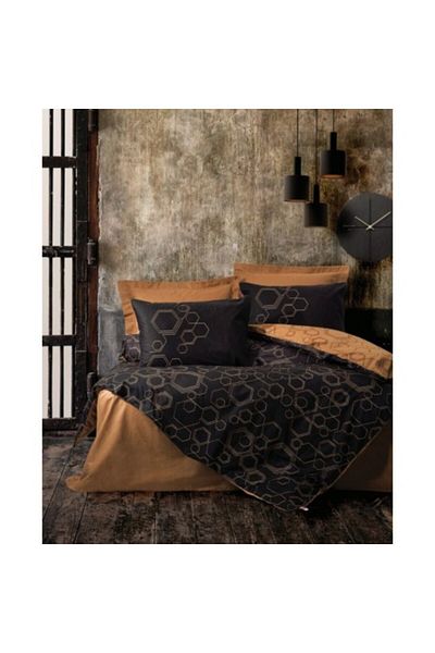 Cotton Box 100% cotton double bed linen ranforce, Cotton Box, Dawn - Copper