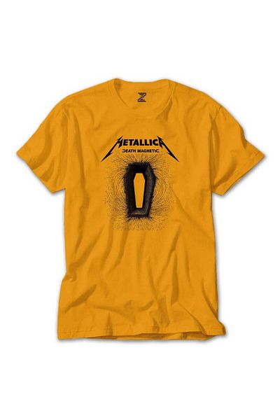 Z zepplin Κίτρινο μπλουζάκι Metallica Death Magnetic Albums
