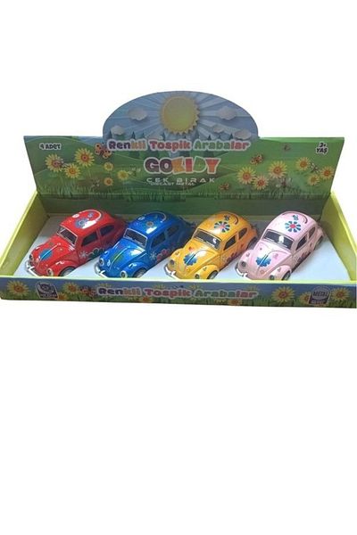 JOYFUL CHİLD 4 Metal Doors Open 12cm Toy Vosvos Car Set Pull-And-Drop