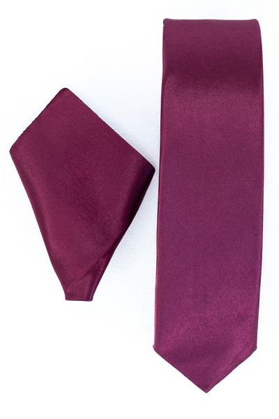 Oppland Men's Satin Fabric Tie Classic Handkerchief Stylish Easy Shape Space Slim Model Slim Fit Design