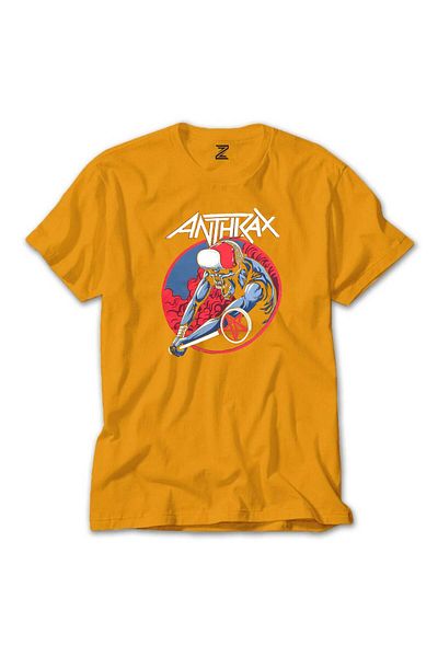 Z zepplin Κίτρινο μπλουζάκι Anthrax Pentagram