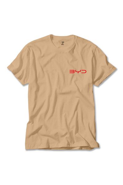 Z zepplin BYD Logo Text Red Cream T-shirt