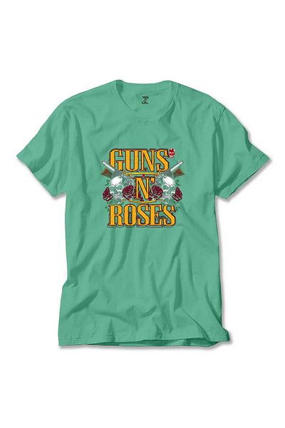 Z zepplin Πράσινο μπλουζάκι με λογότυπο Guns N Roses