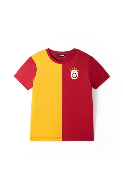 Galatasaray Licensed 5 Star Yellow Red Kids T-Shirt Championship Custom with Wooden Box