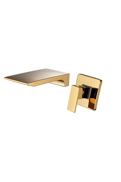 Choice Black Bakala Bright Chrome Bathroom Waterfall Basin Mixer Faucet Single Lever Wall Mounted Washing B