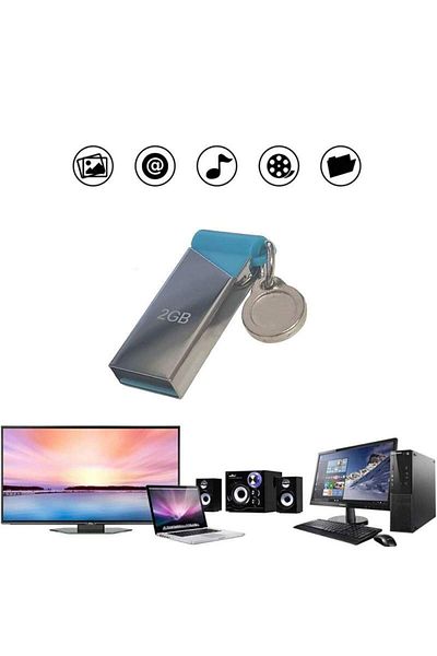 SIKS Memory Stick, 2 GB, USB 3.0, Metallic Grey / Blue