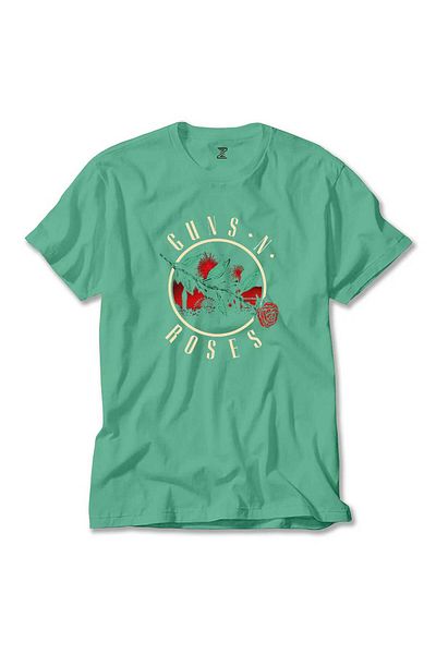 Z zepplin Guns N Roses Logo 2 Πράσινο T-Shirt