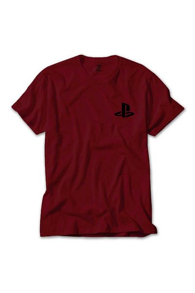 Z zepplin Λογότυπο Playstation Μαύρο κόκκινο μπλουζάκι