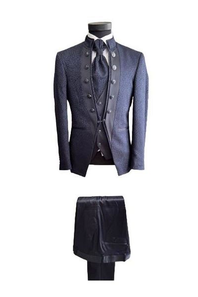 OEM 5-piece, Slim Fit, Tunic Collar Formal Suit