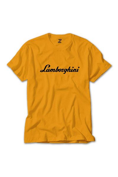 Z zepplin Μπλουζάκι Lamborghini Text Μαύρο Κίτρινο