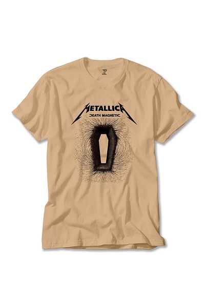 Z zepplin Μπλουζάκι κρέμας με μαγνητικά άλμπουμ Metallica Death