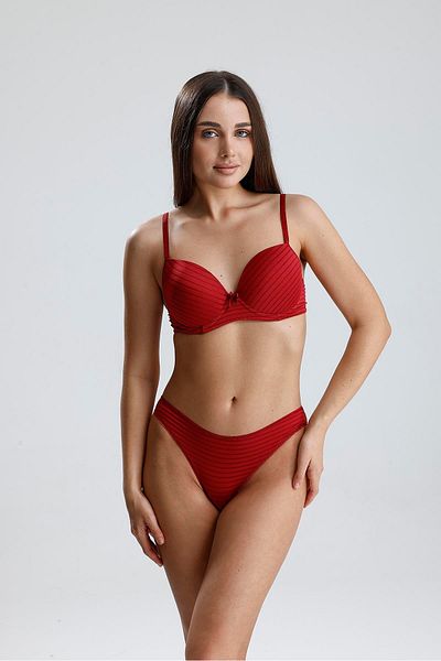 Kompedan Σετ σουτιέν Jacquard Satin Look Supported |   Μπορντό 230