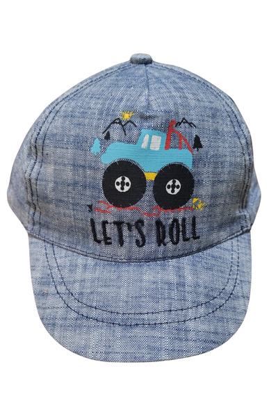 Kitti Baby Boy Hat Cute Cartoon Pattern Cotton Adjustable Sun Hat 46-48cm