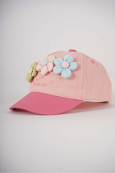 MİNİKO KİDS Kitty Baby Girl 1-3 Years Flower Model Hat