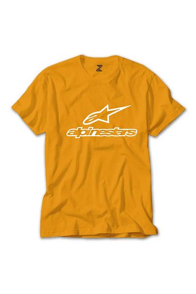 Z zepplin Alpinestars Logo Text Yellow T-Shirt