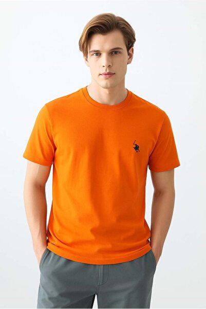 Polo Republica & CO . TRICOU CU GULER ROTUND PORTOCALIU