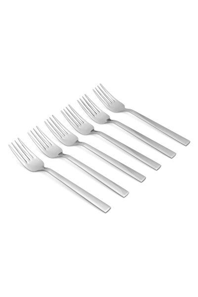 Becenhouse 12 Piece Steel Breakfast Picnic Tabildot Set (6 Pieces). Dessert Fork 6 Pcs. Mini Table D'Hôte 28*19 cm)