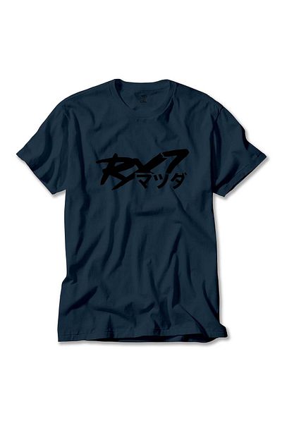 Z zepplin Μπλουζάκι Mazda RX7 με ιαπωνικό λογότυπο Navy Blue