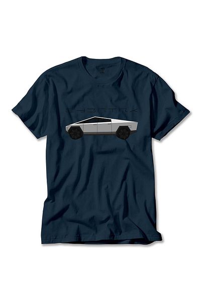Z zepplin Μπλουζάκι Tesla Cybertruck Navy Blue