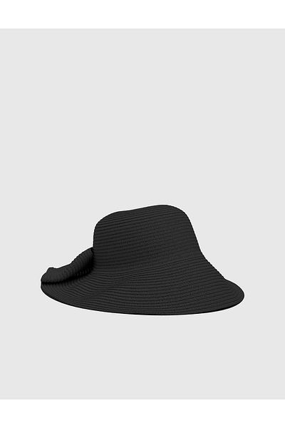İLVİ Uchiko Straw Black Women's Hat
