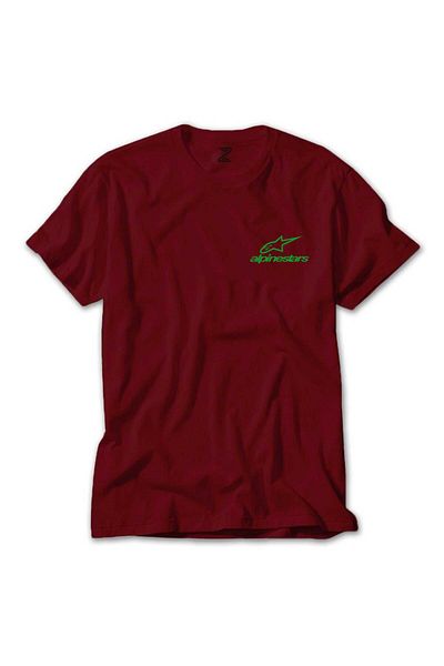Z zepplin تي شيرت أحمر بشعار Alpinestars