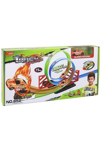 JOYFUL CHİLD 360 Degree Rotating Track Racing Set 15 Pieces