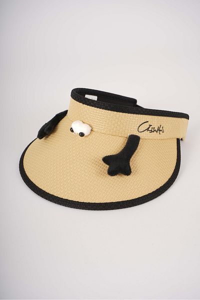 MİNİKO KİDS Kitty Girl's Adjustable Straw Visor Hat