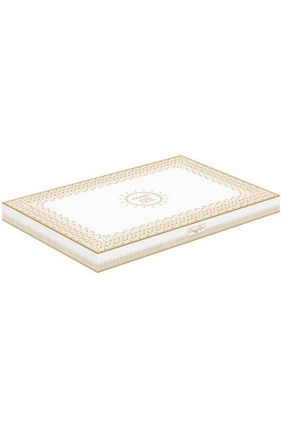 EasyLife High Quality Porcelain Oval Shaped Serving Platter White and Gold 35 x 23.5cm