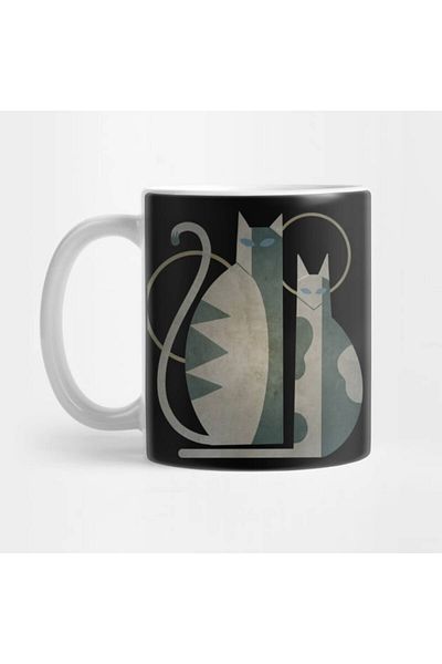 Pixxa Abstract Cats Mug