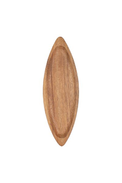 Bien Servi Elegant Design Oval Shaped Acacia Serving Plate Brown