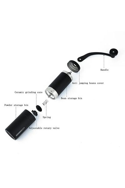 Generic Coffee Grinder - Stainless Steel & Ceramic - Black