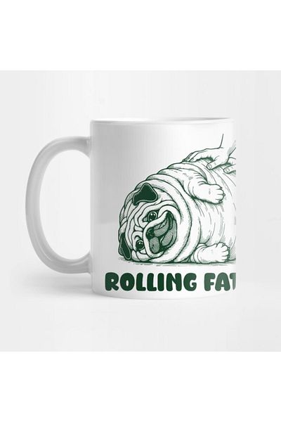 Pixxa Rolling Fatties Pug - Dog Mug Cup