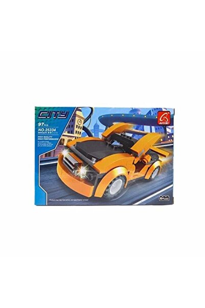 Ausini Asuini Ciyt 97 قطعة سيارة رياضية برتقالية