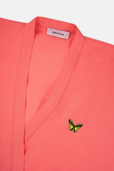WWF Market Goliath Bird Winged Butterfly Tencel ™   Kimono - Fuchsia
