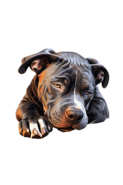 INOVATIX Set de 8 piese, autocolant American Pit Bull Terrier, INOVATIX®. 6 cm