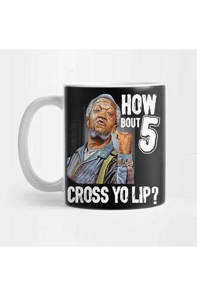 Pixxa 5 Cross You Lip Sanford and Son Tv Show Redd Foxx Mug Cup