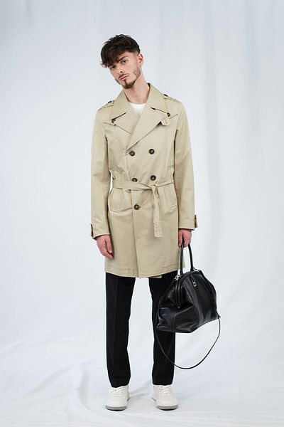 EXAGON SLIM FIT STRETCH TRENCH - XAGON - BEIGE, 52