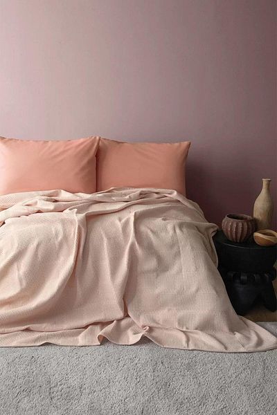 İssimo İssimo Summer Punch Wine Pink 100% Cotton Pique Set Single