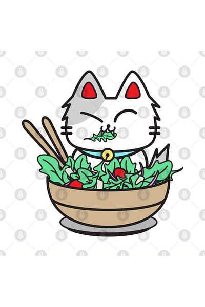 Pixxa Salad Loving Cat Mug